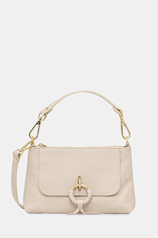 Answear.LAB listová kabelka dámska kožená béžová a00046