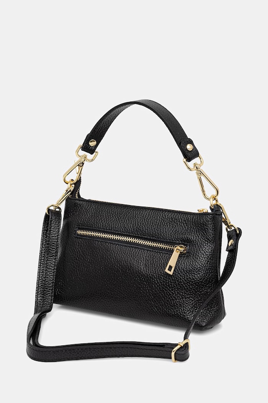 Doplnky Answear.LAB listová kabelka dámska kožená a00046 čierna