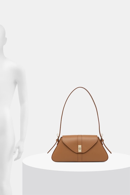 Answear.LAB kabelka dámska kožená a00093 hnedá