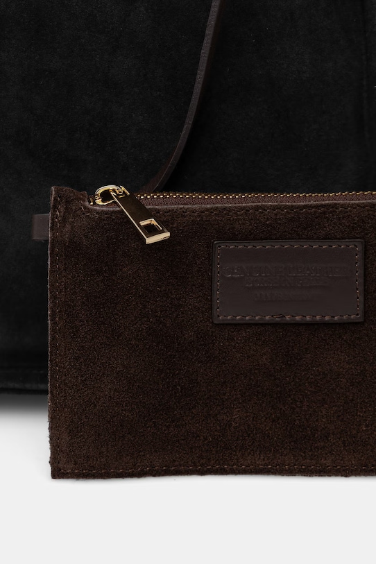 Answear.LAB torebka damska zamszowa brązowy WS26-TOD178