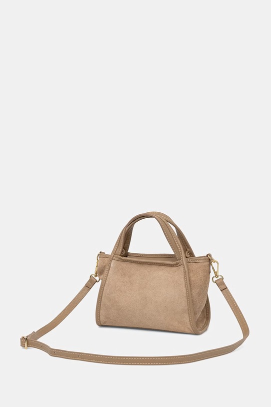 Akcesoria Answear.LAB torebka damska zamszowa WS26-TOD179 beżowy