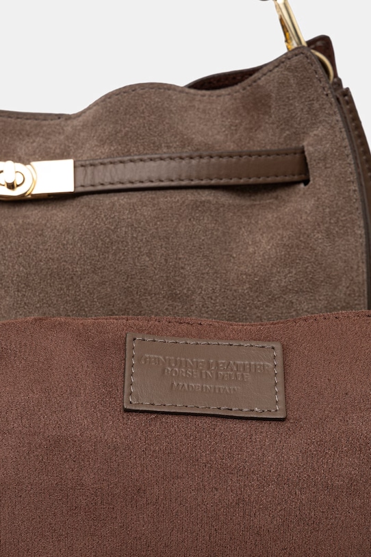 Answear.LAB torebka damska zamszowa brązowy WS26-TOD180