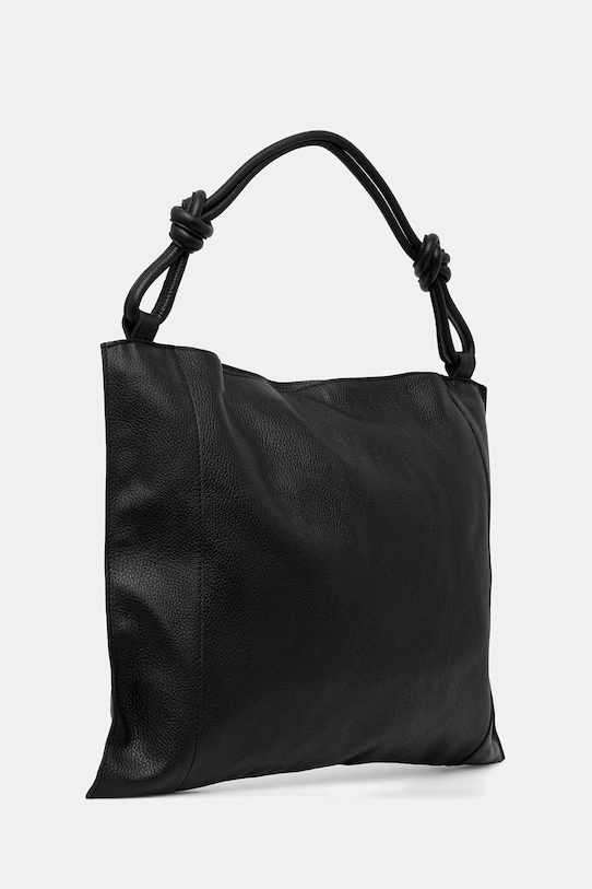 Answear.LAB kabelka typu shopper dámska kožená 1406.hak čierna WS26