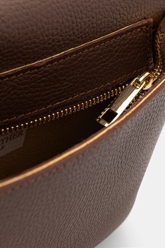 Answear.LAB geantă poștaș pentru femei, din piele SR52SL.PSR maro