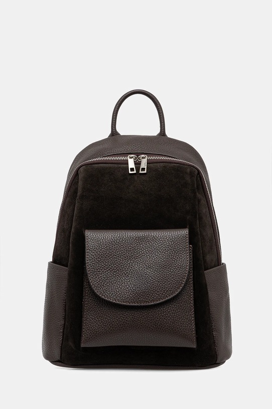 Answear.LAB plecak zamszowy skóra licowa brązowy Ans08.hak