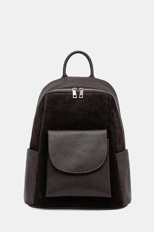 Answear.LAB plecak zamszowy skóra licowa brązowy Ans08.hak