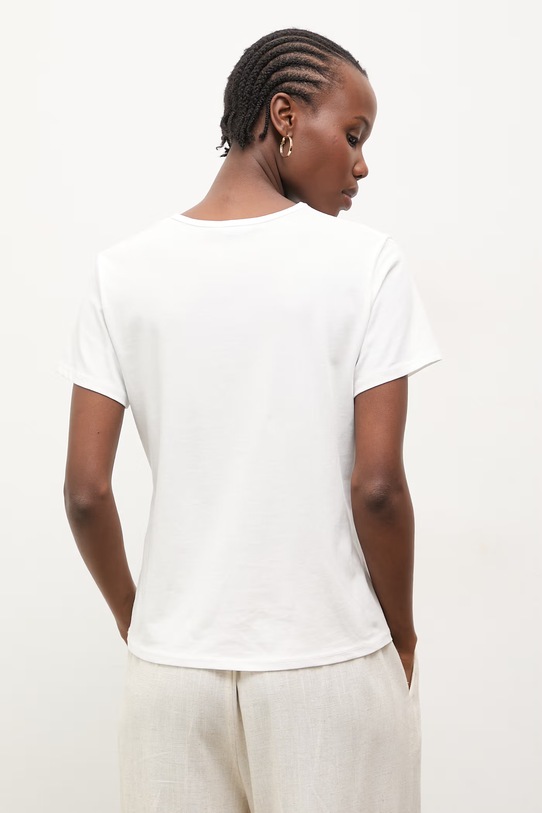 Odzież Answear.LAB t-shirt damski bawełniany z elastanem WS26-TSD006 czerwony