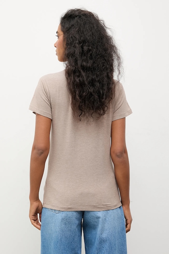 Odzież Answear.LAB t-shirt TR1.tok beżowy