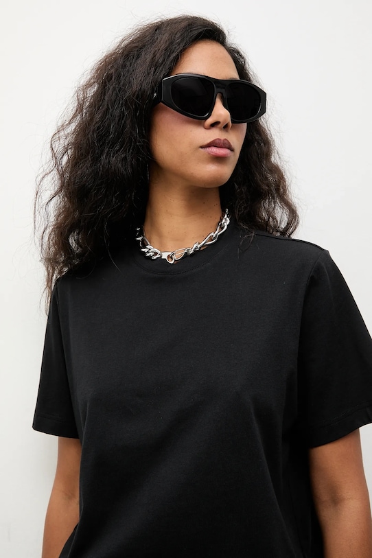 Answear.LAB t-shirt bawełniany czarny TR2.tok