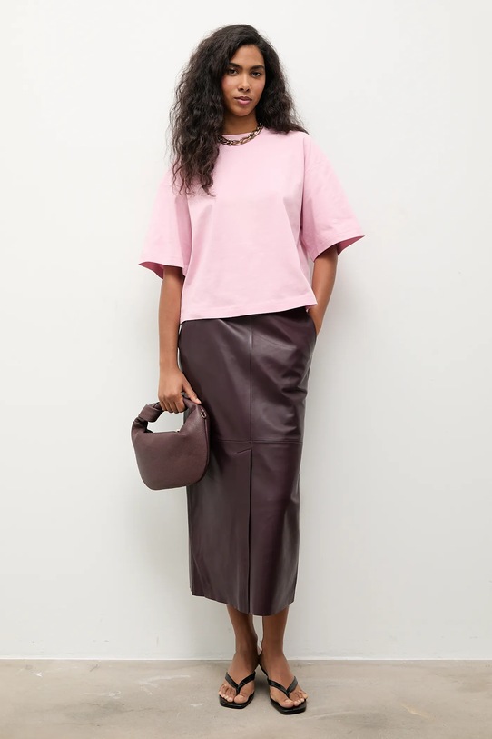 Answear.LAB t-shirt bawełniany TR4.tok różowy WS26