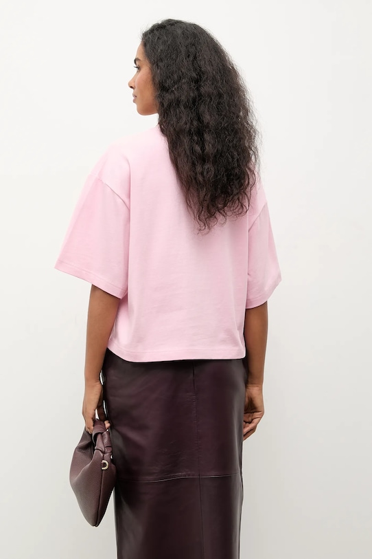 Odzież Answear.LAB t-shirt bawełniany TR4.tok różowy