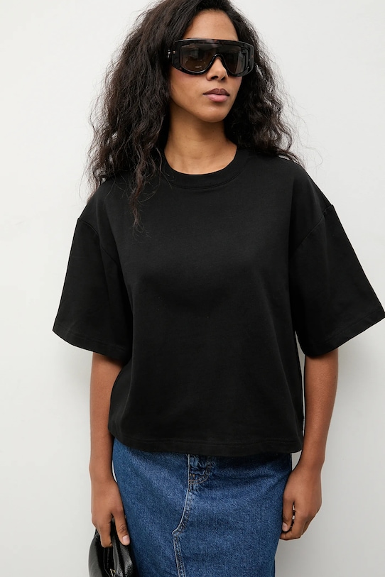 Answear.LAB t-shirt bawełniany czarny TR4.tok