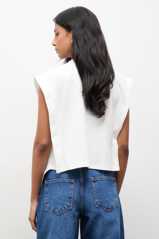 Odzież Answear.LAB top damski WS26-TSD010 biały