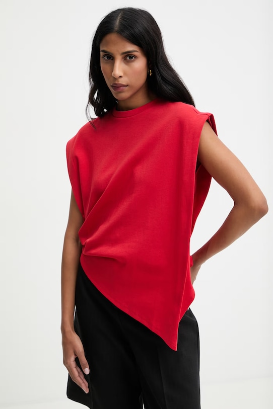 Answear.LAB top damskie regular czerwony WS26-TSD010