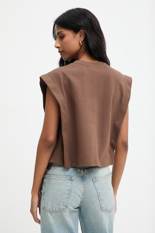 Odzież Answear.LAB top damski WS26-TSD010 brązowy