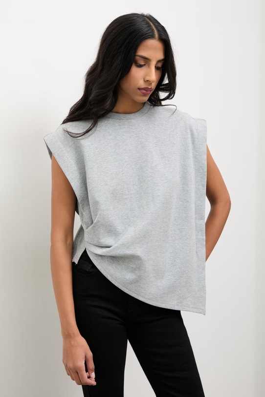 Answear.LAB Top damskie regular szary WS26-TSD010