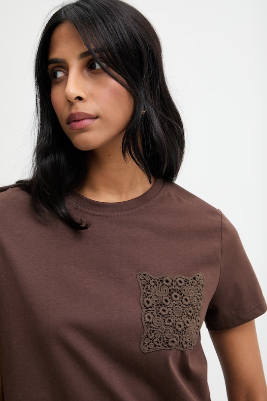 Answear.LAB t-shirt brązowy JH3238.isr