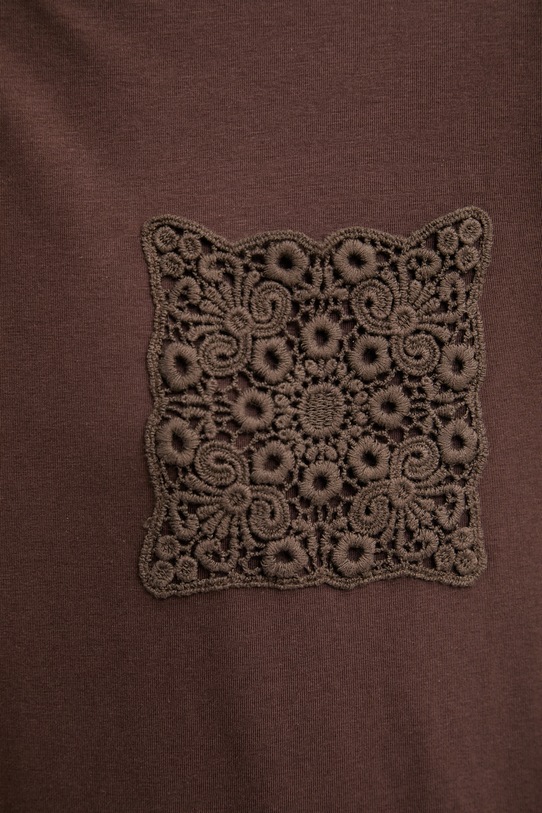 Answear.LAB t-shirt JH3238.isr brązowy