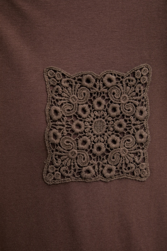 Answear.LAB t-shirt JH3238.isr brązowy