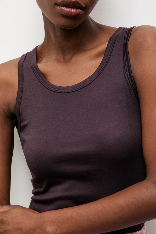 Answear.LAB top damski z wiskozą brązowy WS26-TSD012