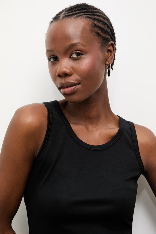 Answear.LAB top damski z wiskozą czarny WS26-TSD012