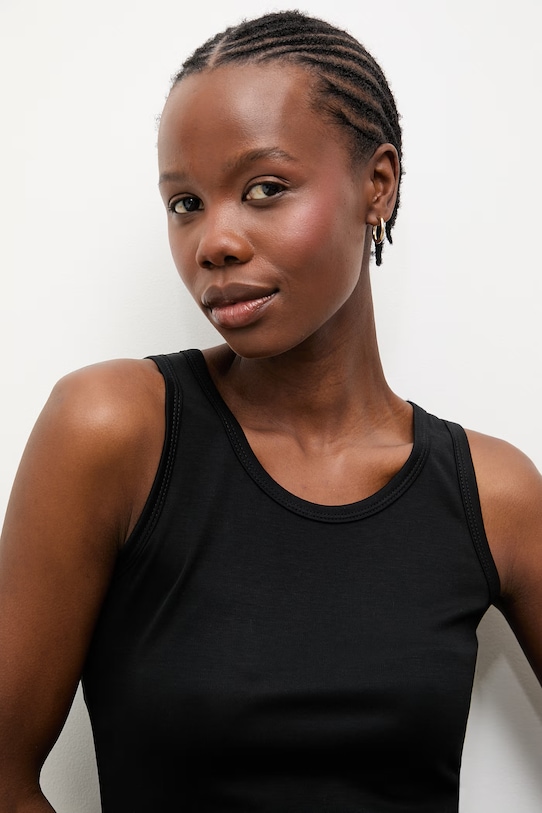 Answear.LAB top damski z wiskozą czarny WS26-TSD012