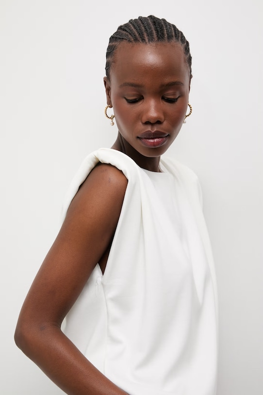 Answear.LAB t-shirt damski z wiskozą biały 71845.tok