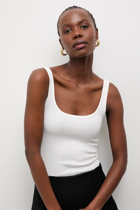 Answear.LAB dámský top s bavlnou béžová 6001.tok