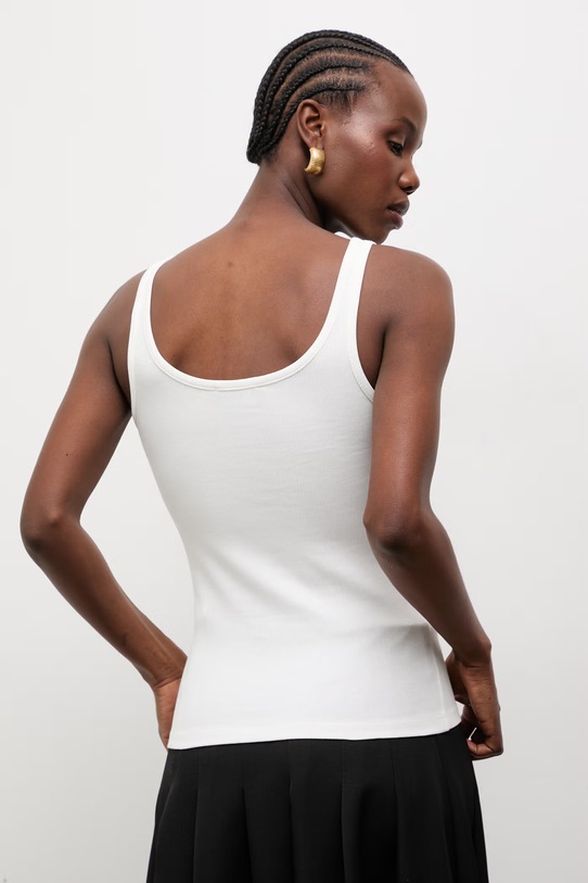 Oblečení Answear.LAB dámský top s bavlnou 6001.tok béžová