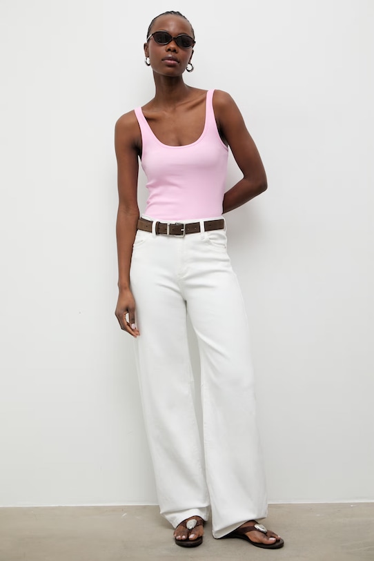 Answear.LAB top damski z bawełną 6001.tok różowy WS26