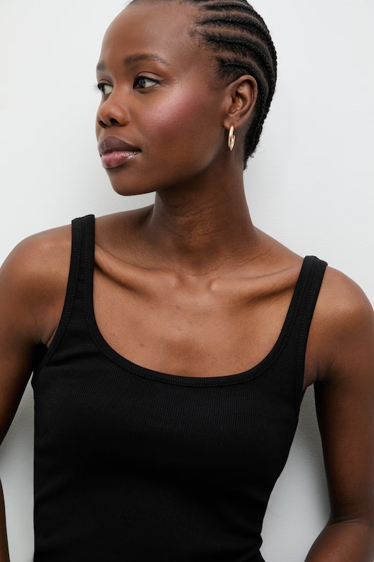 Answear.LAB top dámský s bavlnou černá 6001.tok