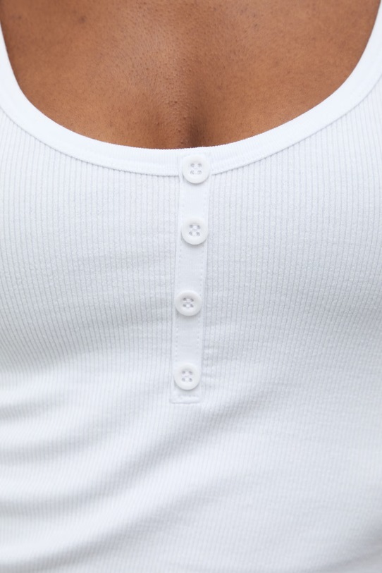 Answear.LAB top damski bawełniany z elastanem 16427.tok biały