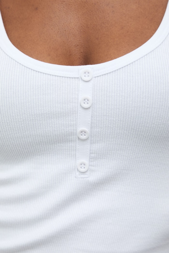 Answear.LAB top damski bawełniany z elastanem 16427.tok biały