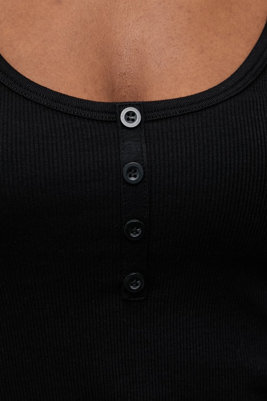 Answear.LAB top dámský bavlněný s elastanem 16427.tok černá