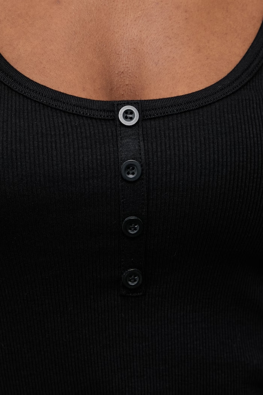 Answear.LAB top damski bawełniany z elastanem 16427.tok czarny