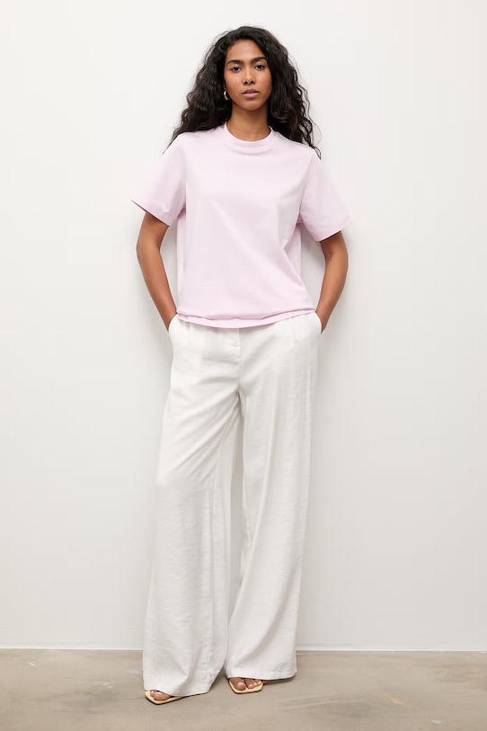 Answear.LAB basic tričko dámske bavlnené TR2.2.tok ružová WS26