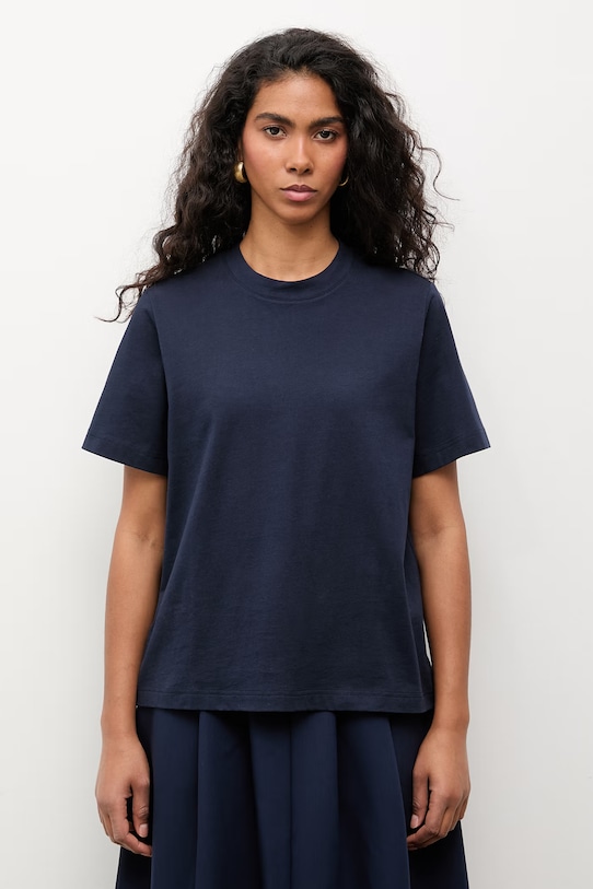 Answear.LAB basic tričko dámske bavlnené tmavomodrá TR2.2.tok