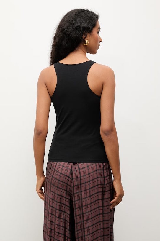 Odzież Answear.LAB top damski bawełniany z elastanem WS26-TSD021 czarny