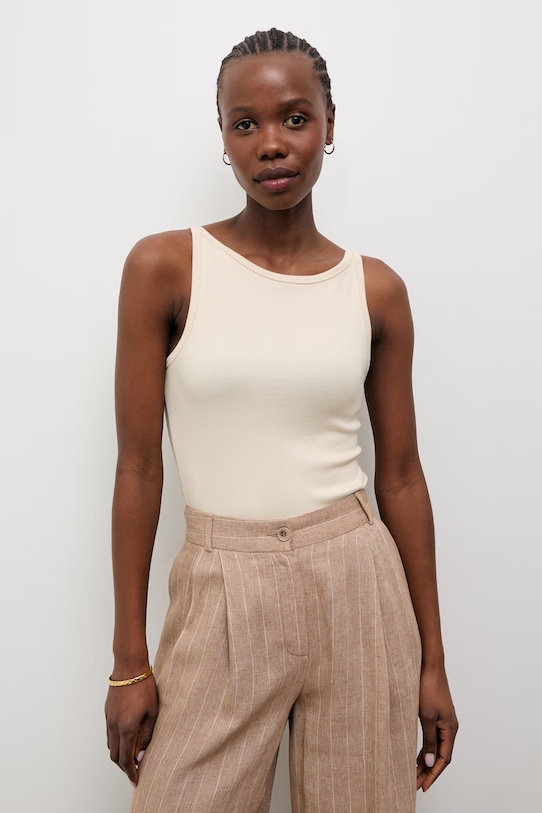 Answear.LAB top dámský s modalem béžová sng.top.dv.tok