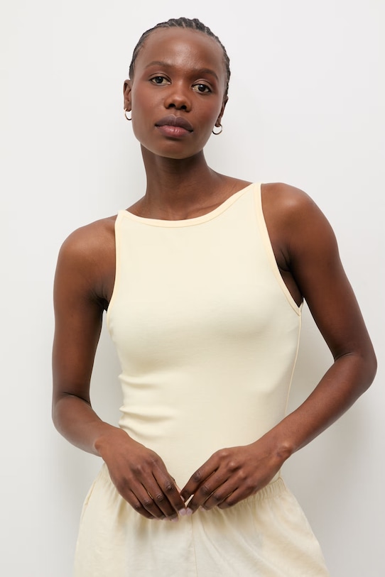 Answear.LAB top dámský s modalem žlutá sng.top.dv.tok