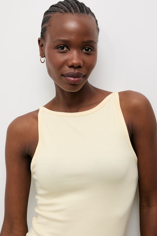 Answear.LAB top dámský s modalem žlutá sng.top.dv.tok