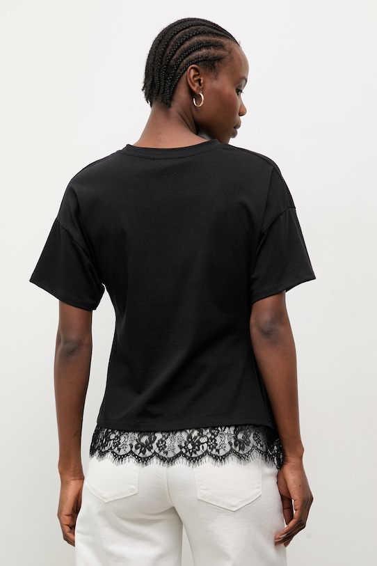 Odzież Answear.LAB T-shirt damski z bawełną 95002.iak czarny