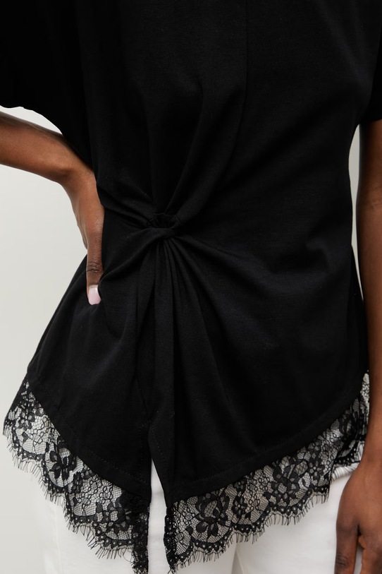 Answear.LAB T-shirt damski z bawełną 95002.iak czarny