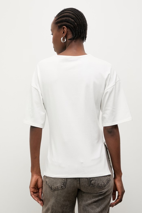 Odzież Answear.LAB T-shirt damski bawełniany z elastanem 56227.iak biały