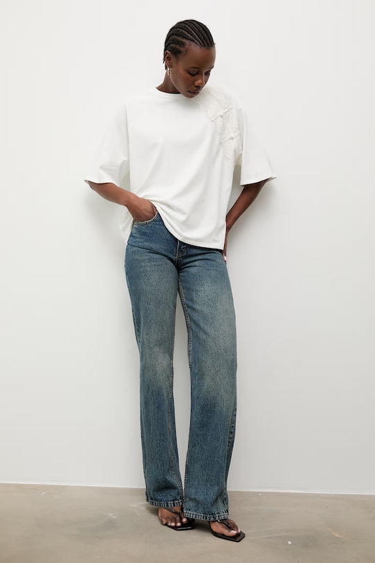 Answear.LAB T-shirt damski bawełniany z elastanem 56226.iak biały WS26