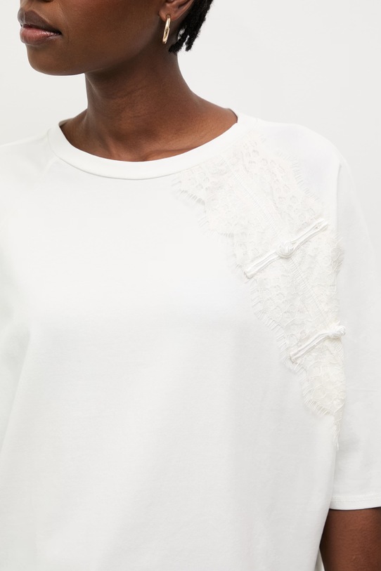 Answear.LAB T-shirt damski bawełniany z elastanem 56226.iak biały