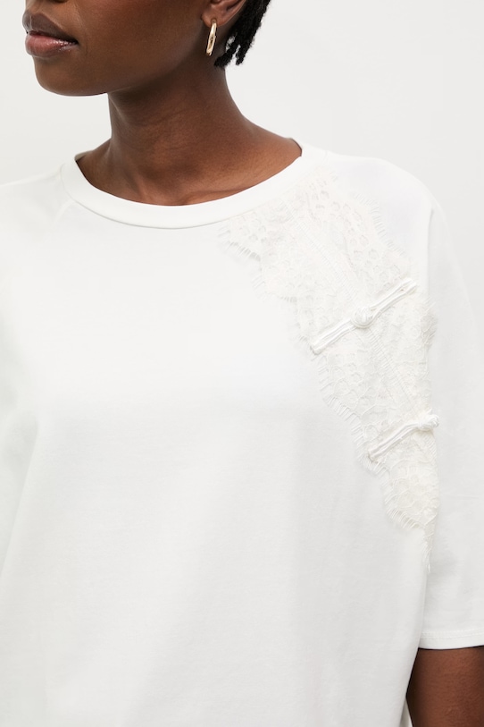 Answear.LAB T-shirt damski bawełniany z elastanem 56226.iak biały