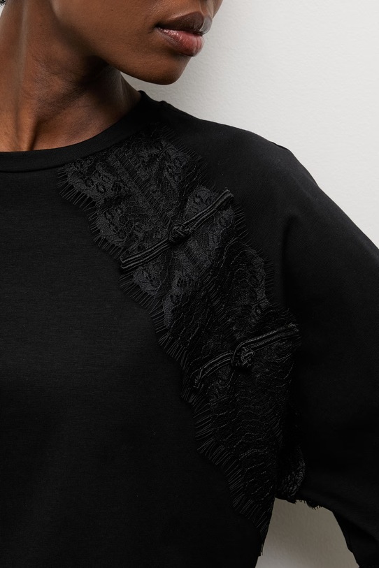 Answear.LAB T-shirt damski bawełniany z elastanem 56226.iak czarny