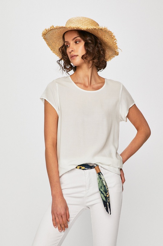 Answear.LAB - Felső Sweet & Salty sima fehér KISAKOL.K