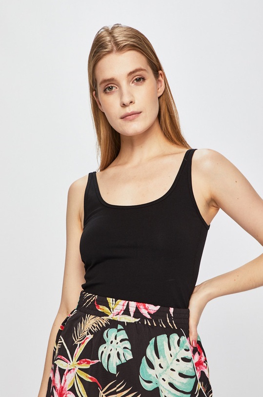 Answear - Топ Sweet& Salty еластичен черен PAKASLET.L